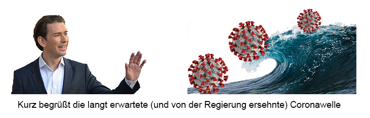Kurz begruesst die Coronawelle